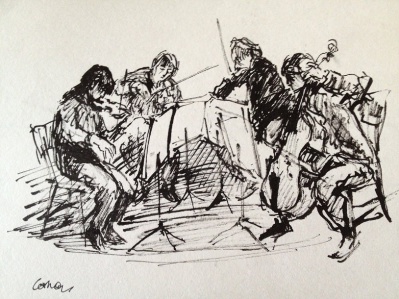  Hans Keller playing viola in an unknown quartet