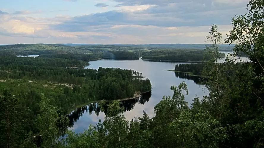 Lake Luonteri seen from Neitvuori in Mikkeli, Finland