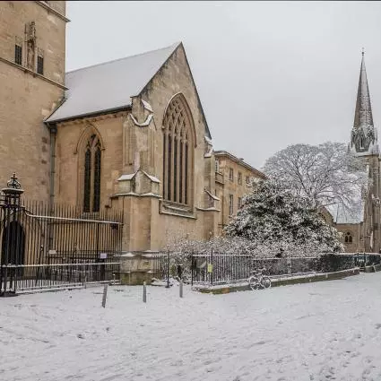St Peter's in the snow