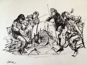  Hans Keller playing viola in an unknown quartet